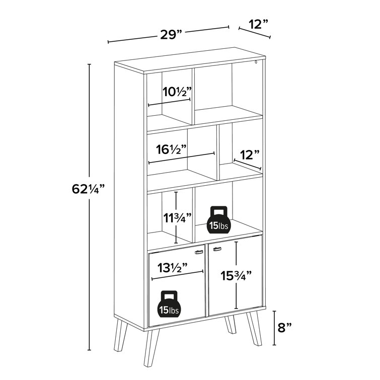 Wayfair mid deals century modern bookcase